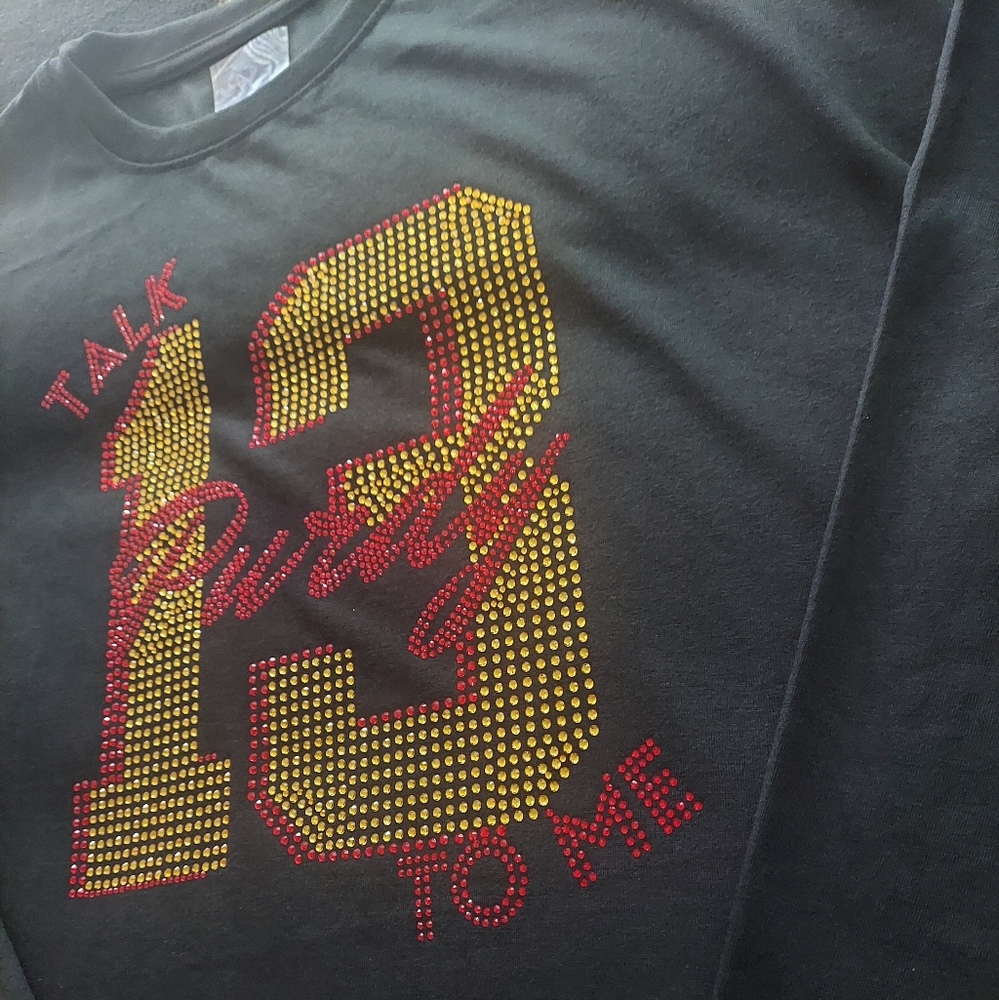 49ers Black Graphic Sweatshirt with Red and gold Design